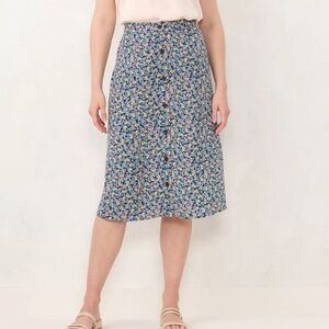 LC Lauren Conrad Button Front Midi